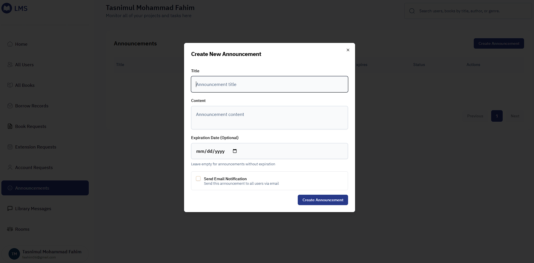 Email Notifications System
